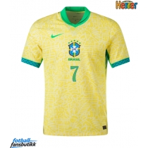 Brasil Vinicius Junior #7 Hjemmedrakt Copa America 2024 Kortermet